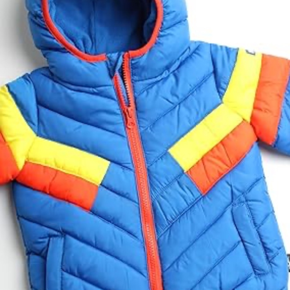 Spyder Blue and Yellow Puffer Jacket - Picture 6 of 6